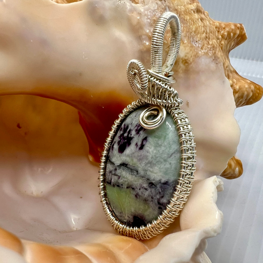 Veyora Keeper of Clarity Handmade Reiki-Infused Kammererite Pendant