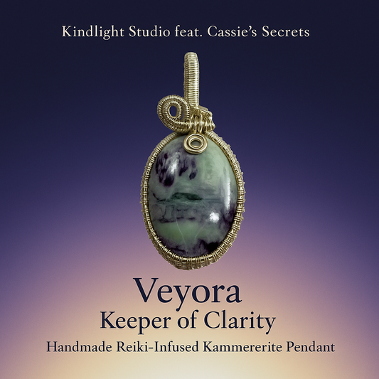 Veyora Keeper of Clarity  Handmade Reiki-Infused Kammererite Pendant