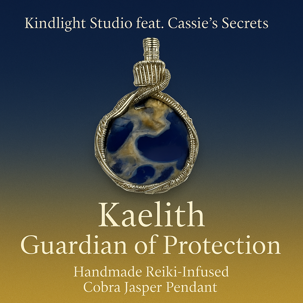 Kaelith — Guardian of Protection  Handmade Reiki-Infused Cobra Jasper Pendant