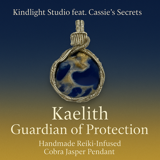 Kaelith — Guardian of Protection  Handmade Reiki-Infused Cobra Jasper Pendant