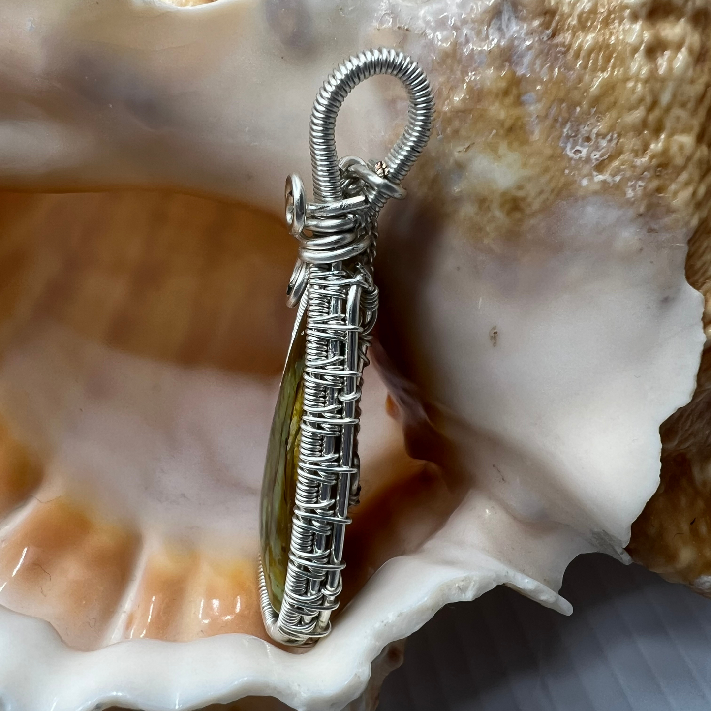 Orivane — Spirit of Renewal  Handmade Reiki-Infused Green Opal Pendant